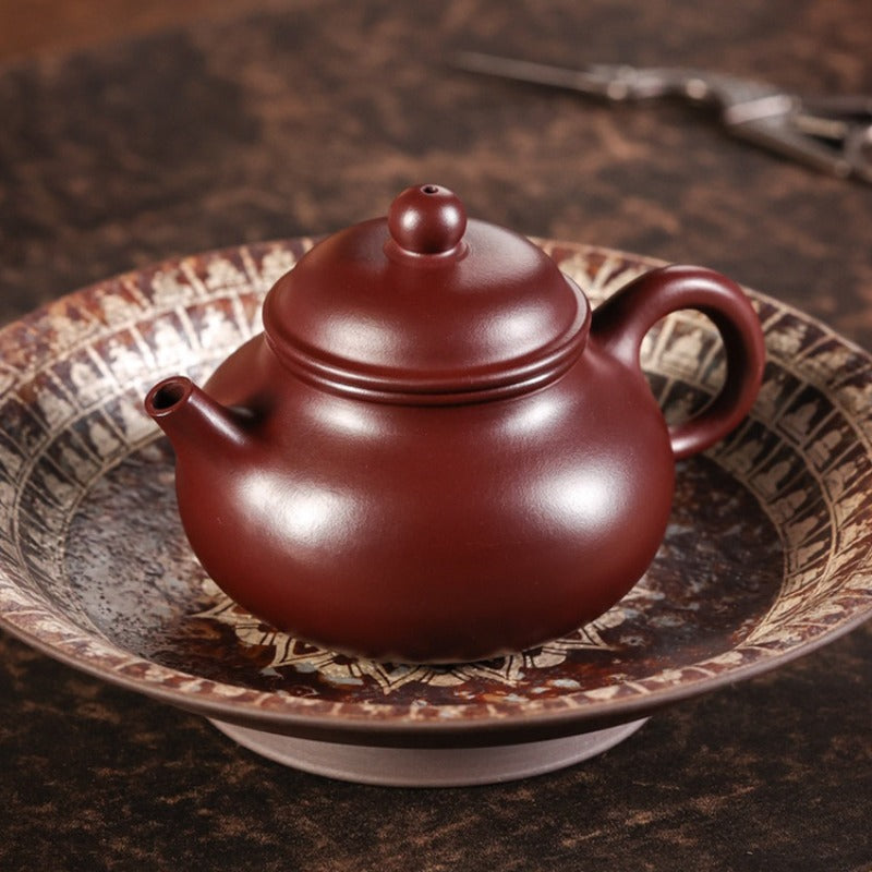Théière Yixing Zisha entièrement faite à la main [Pot Rong Tian] (Long Xue Sha - 150ml)