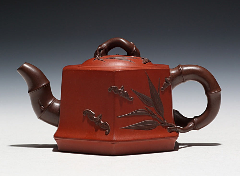 Full Handmade Yixing Zisha Teapot [Liufang Blessing Pot] (Hong Ni/Zi Ni - 160/240ml)