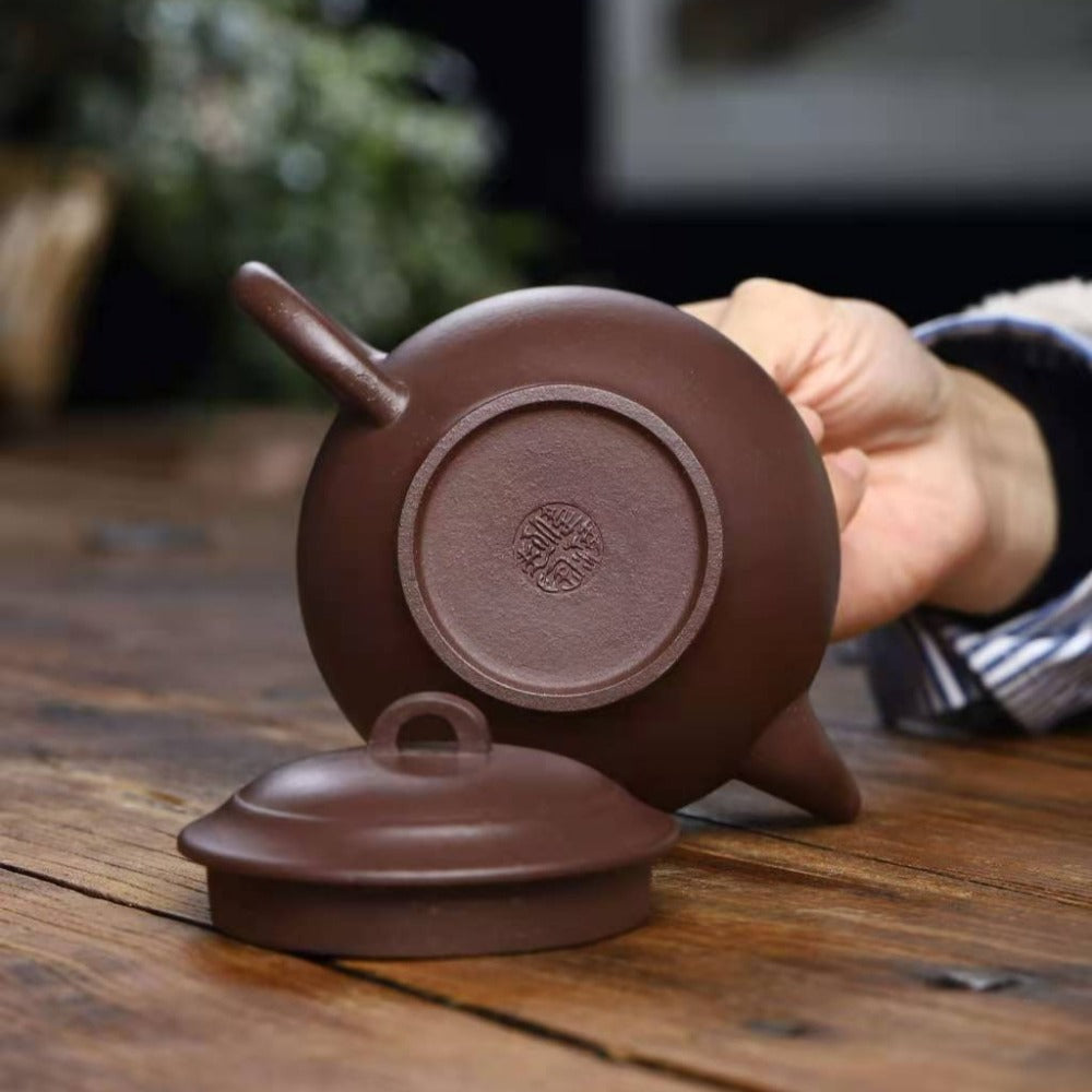 全手工宜兴紫砂茶壶 [碗泉壶] (紫泥 - 300ml)