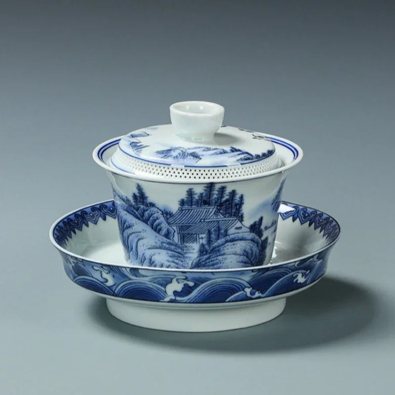 ancient-celadon-style-ceramic-jinxiu-heshan-sancai-gaiwan-set-190ml-yiqin-tea-house-yiqinteahouse-com-2 - YIQIN TEA HOUSE 一沁茶舍 yiqinteahouse.com