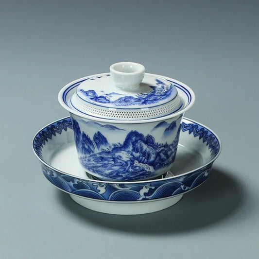ancient-celadon-style-ceramic-qianli-jiangshan-sancai-gaiwan-set-190ml-yiqin-tea-house-yiqinteahouse-com-2 - YIQIN TEA HOUSE 一沁茶舍 yiqinteahouse.com