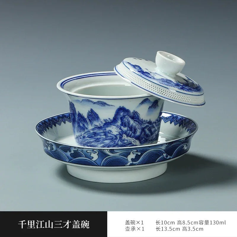 ancient-celadon-style-ceramic-qianli-jiangshan-sancai-gaiwan-set-190ml-yiqin-tea-house-yiqinteahouse-com-7 - YIQIN TEA HOUSE 一沁茶舍 yiqinteahouse.com