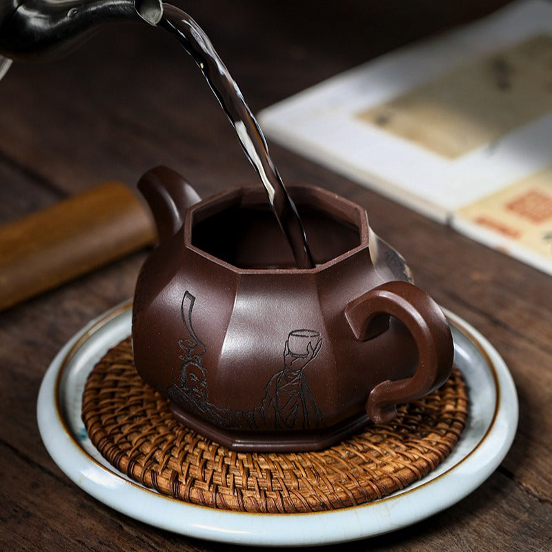 Yixing Zisha Teapot [Chu Han Zhen Ba] (Zi Jiao Ni - 540ml) - YIQIN TEA HOUSE | yiqinteahouse.com | >300ml, full handmade zisha teapot, teapot, teaware