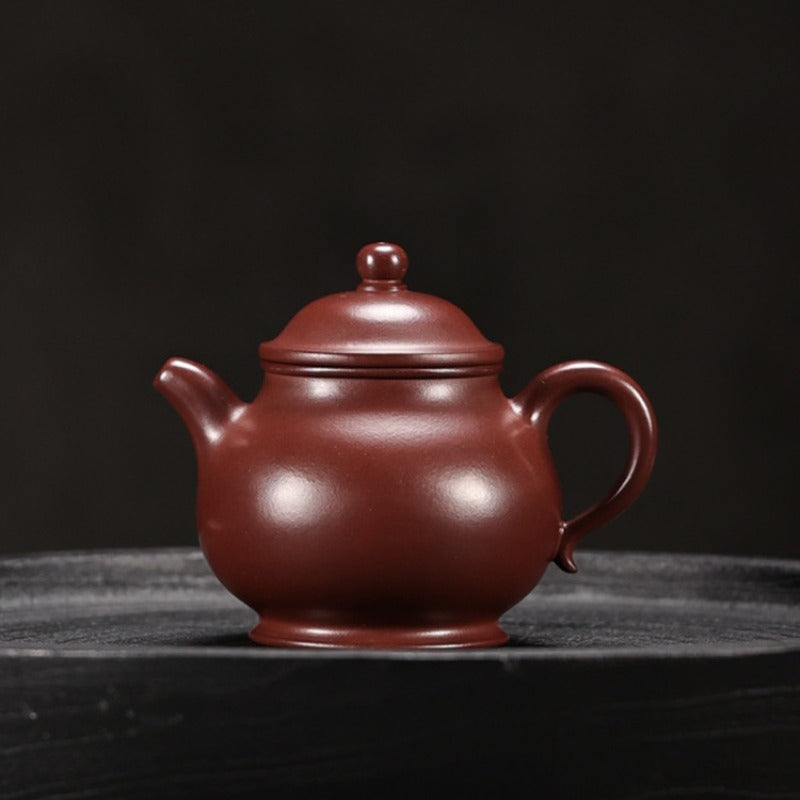 Vollhandgefertigte Yixing Zisha Teekanne [Gao Pan Kanne] (Hong Pi Long - 150ml)