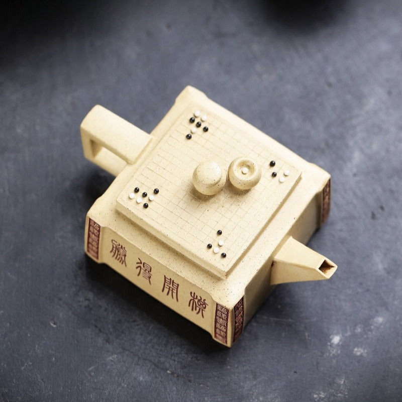 Full Handmade Yixing Zisha Teapot [Qikai Desheng] (Bensan Lu Ni - 145ml)