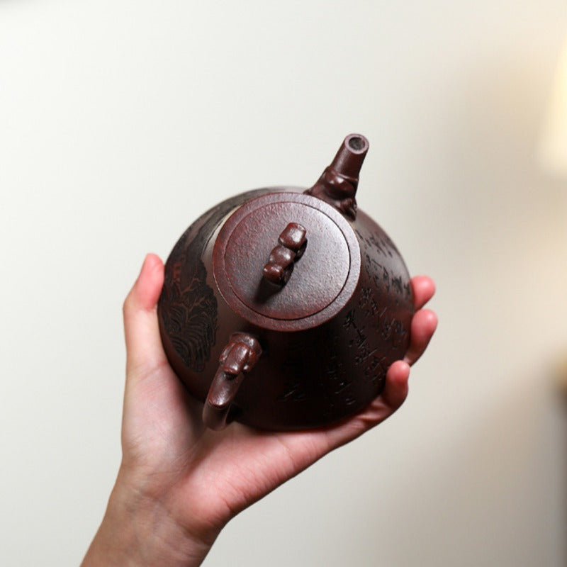 Yixing Zisha Teapot [Ruyi Na Piao] (Long Xue Sha - 310ml)