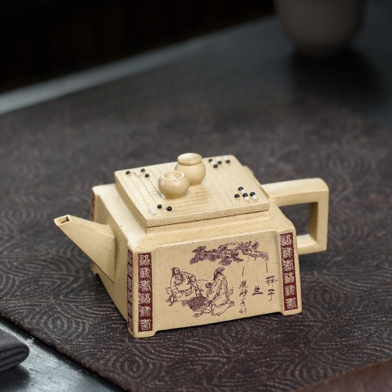 Full Handmade Yixing Zisha Teapot [Qikai Desheng] (Bensan Lu Ni - 145ml)