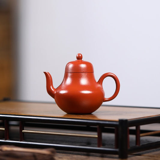 Yixing Zisha Teapot [Si Ting] (Wrinkled Skin Zhu Ni - 120ml)