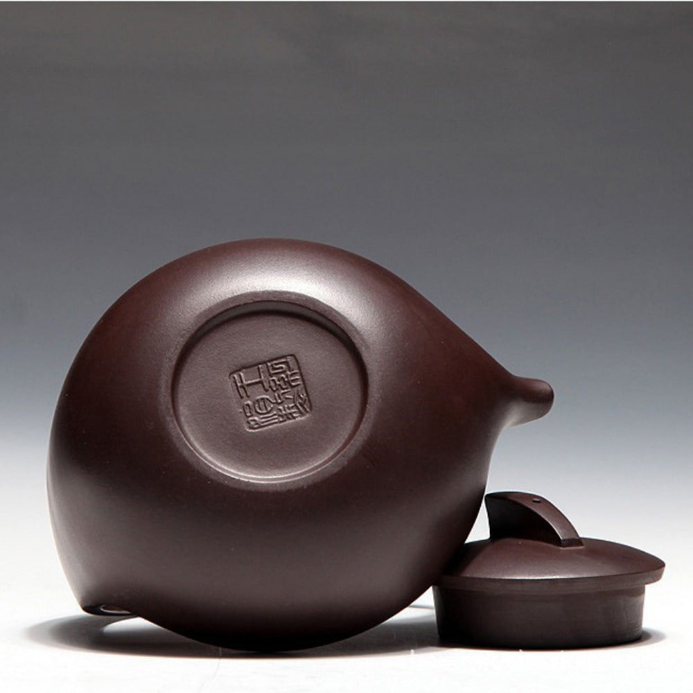 Full Handmade Yixing Zisha Teapot [Qu Hu Tiliang Pot] (Lao Zi Ni - 235/320ml)