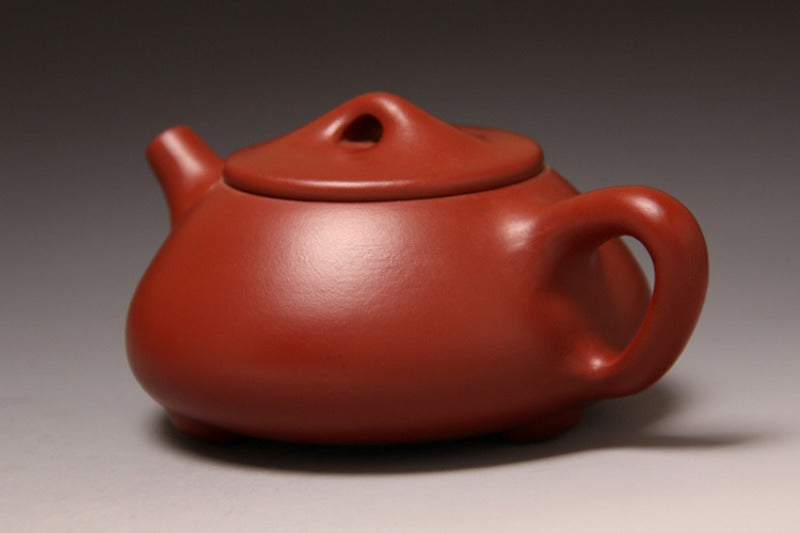 Full Handmade Yixing Zisha Teapot [Jingzhou Shi Piao Pot] (Dahongpao - 200ml) - YIQIN TEA HOUSE | yiqinteahouse.com | 200-300ml, full handmade zisha teapot, plain smooth, teapot, teaware