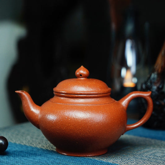 Full Handmade Yixing Zisha Teapot [Xiao Ying Pot] Plain Smooth (Li Pi Zhu Ni - 230ml)