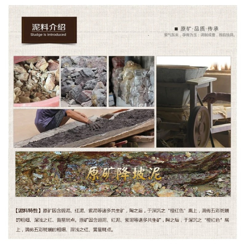 Théière Yixing Zisha entièrement faite à la main [Pot Ziye Shi Piao] (Jiang Po Ni - 220 ml)