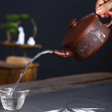 Load image into Gallery viewer, Full Handmade Yixing Zisha Teapot [Tianxia Liangcang Pot 天下粮仓壶] (Zao Hong Ni - 400ml)
