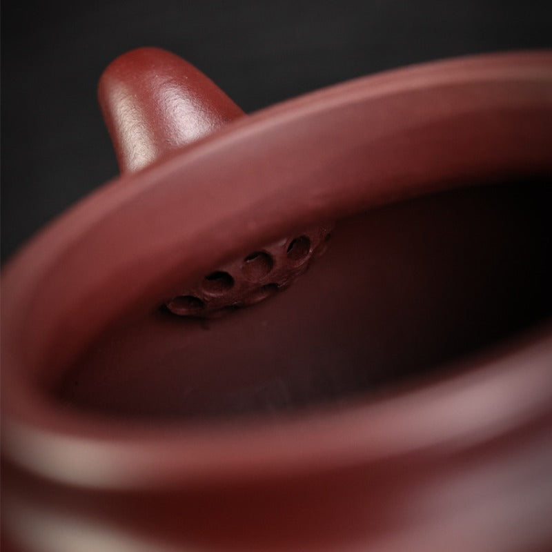 Théière Yixing Zisha entièrement faite à la main [Pot Fanggu] (Long Xue Sha - 160ml)