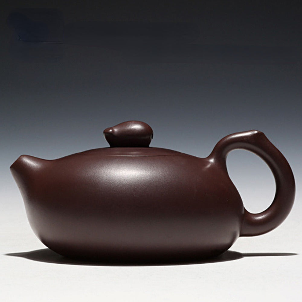Full Handmade Yixing Zisha Teapot [Yao Yuan Pot 腰圆壶] (Lao Zi Ni - 200ml)