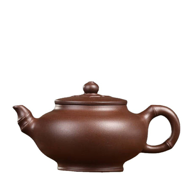 全手工宜兴紫砂茶壶 [雅竹壶] (紫泥 - 300ml)