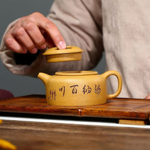 Load image into Gallery viewer, Yixing Zisha Teapot [Niu Gai Lianzi 牛盖莲子] (Huang Duan Ni - 220ml)
