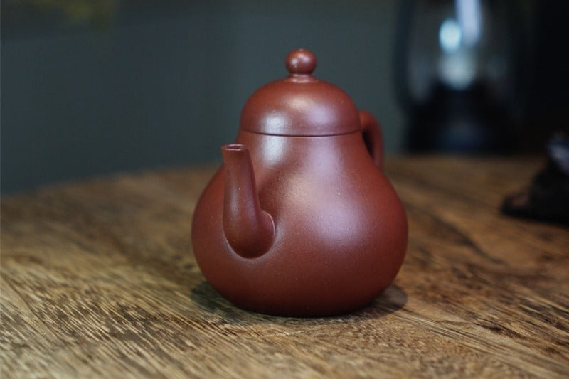 全手工宜兴紫砂茶壶 [思亭壶] (底槽清 - 120ml)