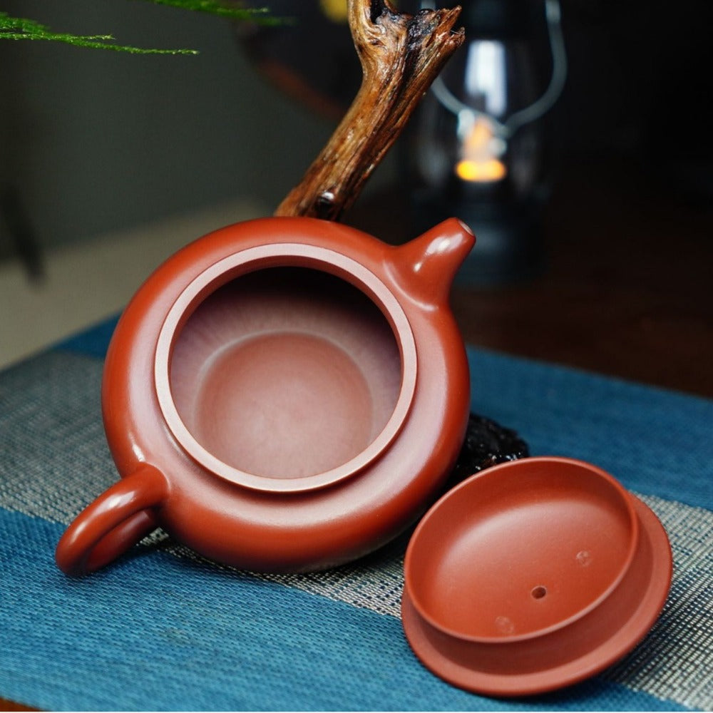 Full Handmade Yixing Zisha Teapot [Fanggu Pot] (Dahongpao - 320ml)