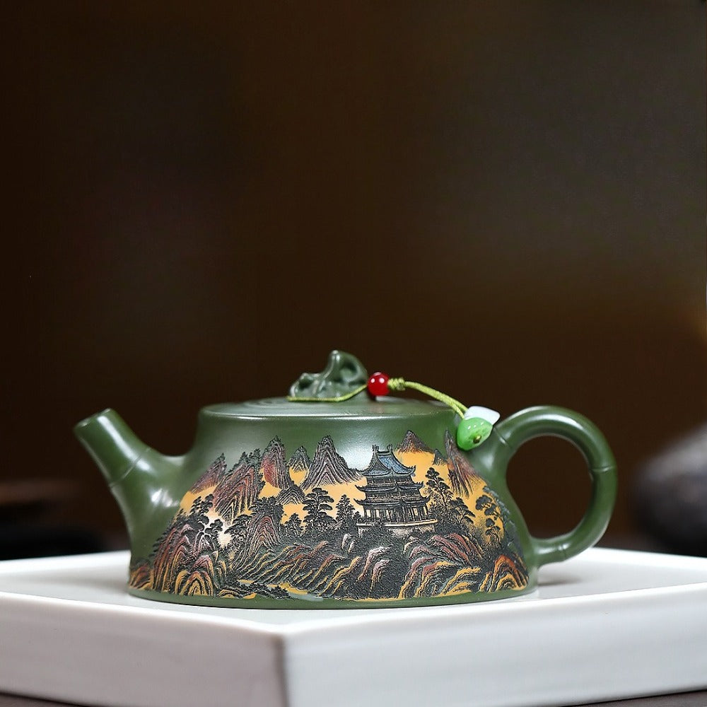 Yixing Zisha Teapot [Mountains & Rivers] (Lu Ni - 230ml)