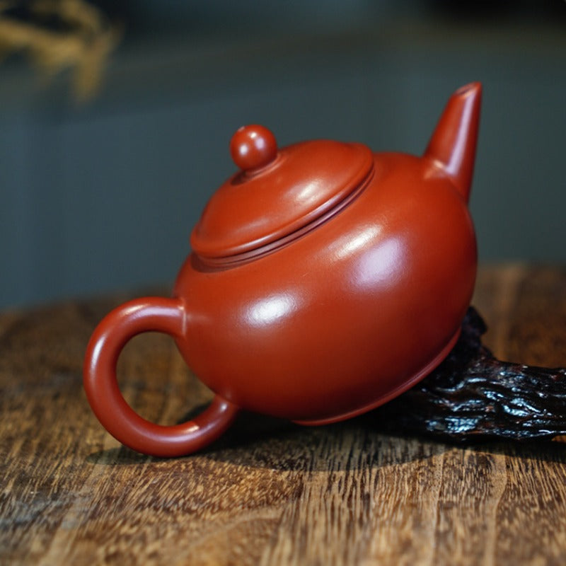 Full Handmade Yixing Zisha Teapot [Shui Ping Pot] (Dahongpao - 200ml)