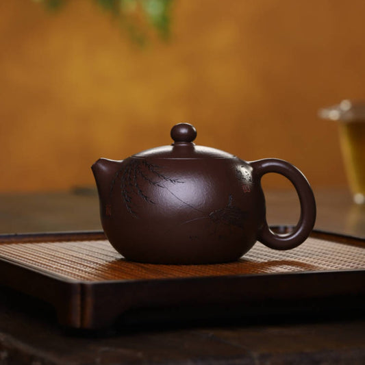 Full Handmade Yixing Zisha Teapot [Xishi Pot] (Lao Zi Ni - 250ml)
