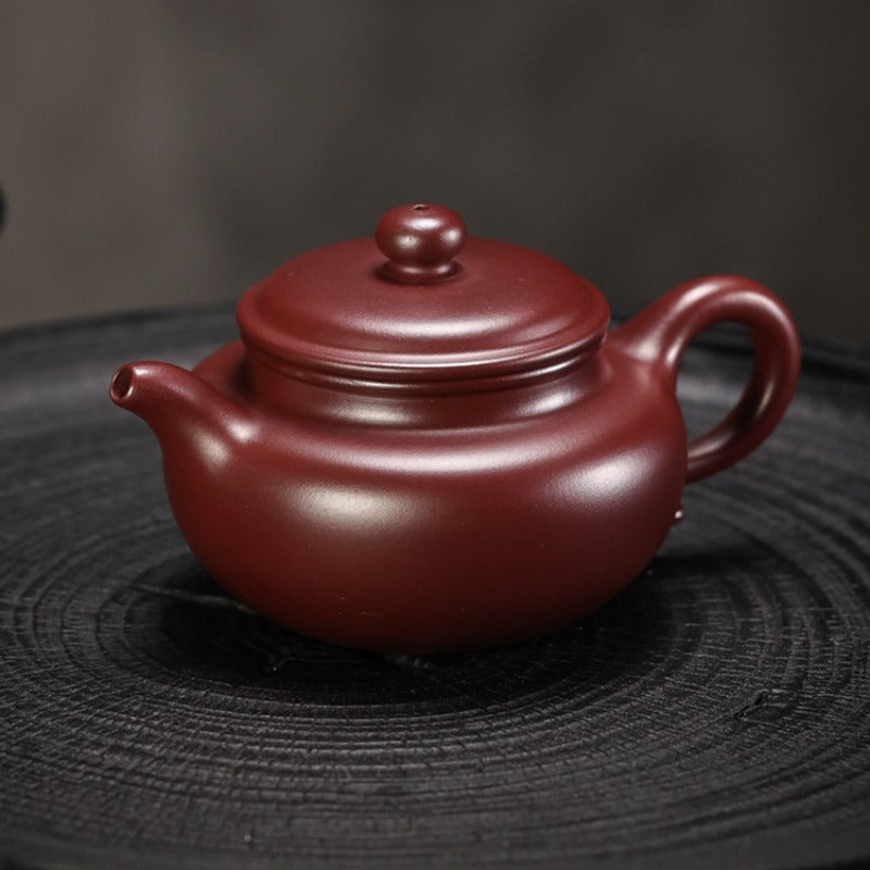 Théière Yixing Zisha entièrement faite à la main [Pot Fanggu] (Long Xue Sha - 160ml)
