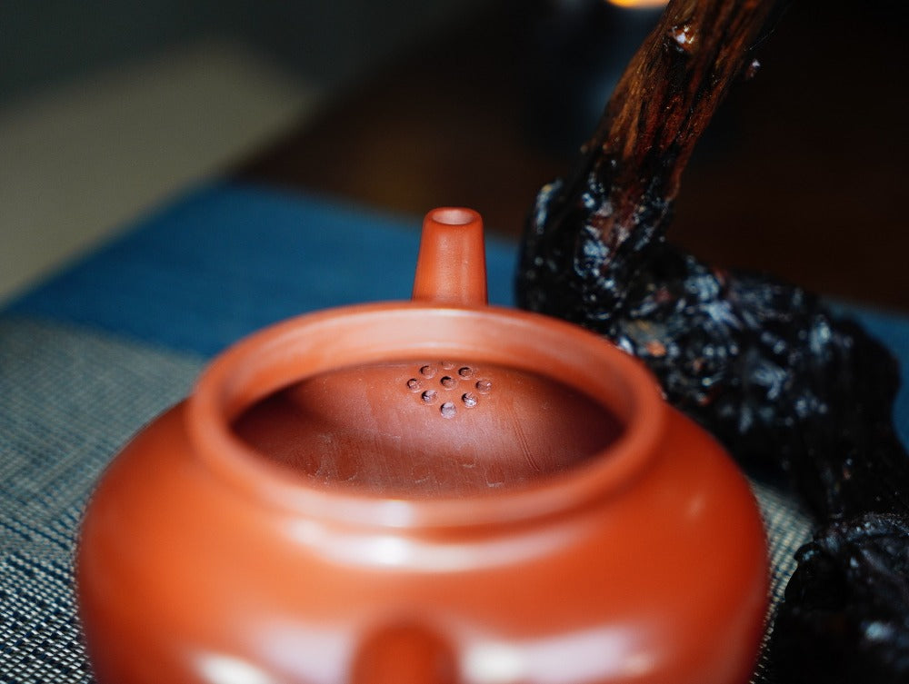 Full Handmade Yixing Zisha Teapot [Shui Ping Pot] (Dahongpao - 320ml)