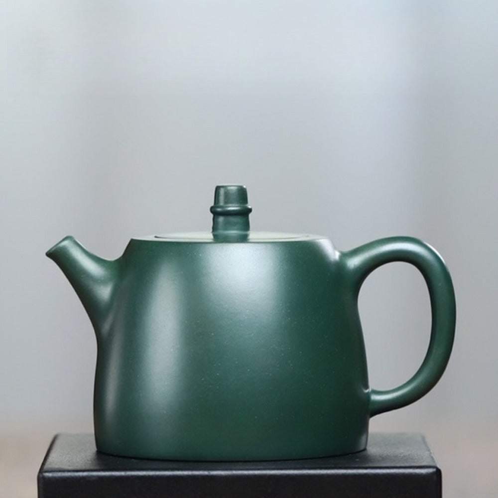 全手工宜兴紫砂茶壶 [汉铎壶] (民国绿泥 - 180ml)
