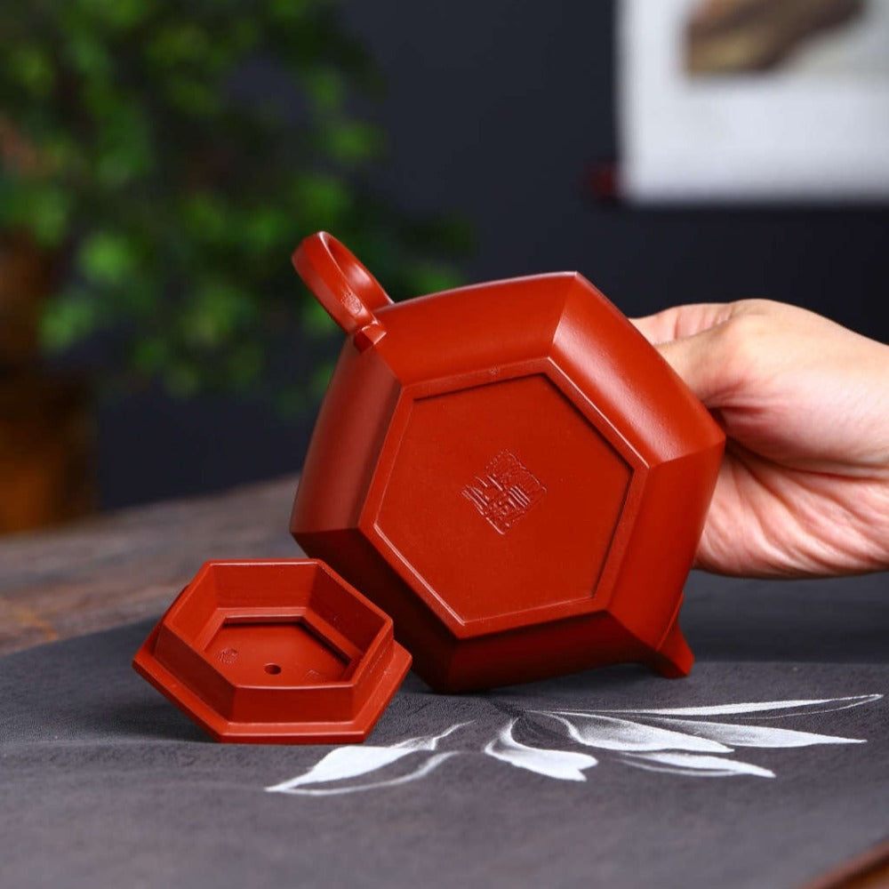 Tetera Yixing Zisha completamente hecha a mano [Olla Dabin Liufang] (Zhu Ni - 260 ml)