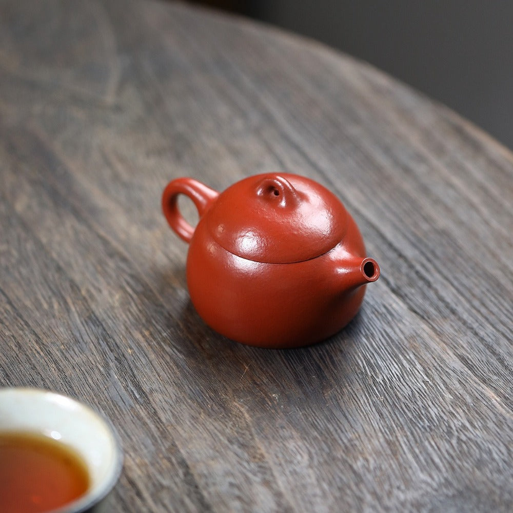 Yixing Zisha Teapot [Mini Qin Quan] (Wrinkled Skin Zhu Ni - 50ml)