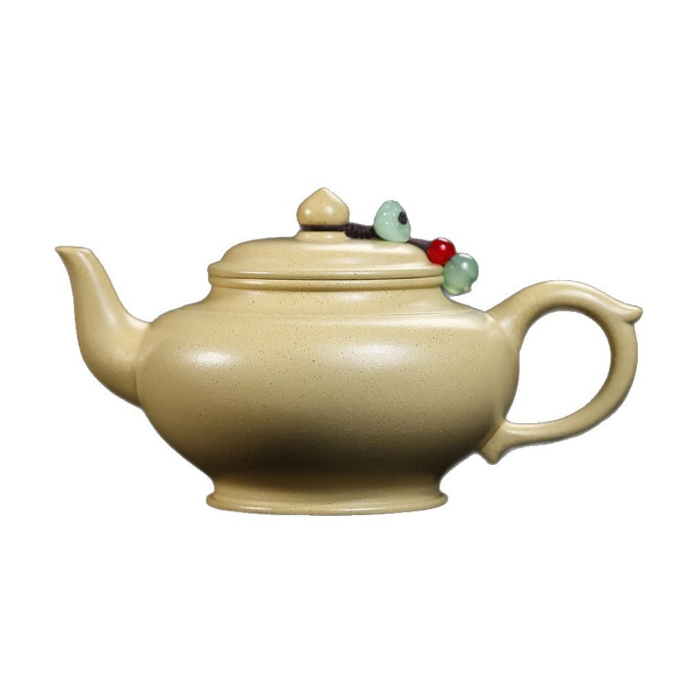 宜兴紫砂茶壶 [笑樱] (本山绿泥 - 210ml)