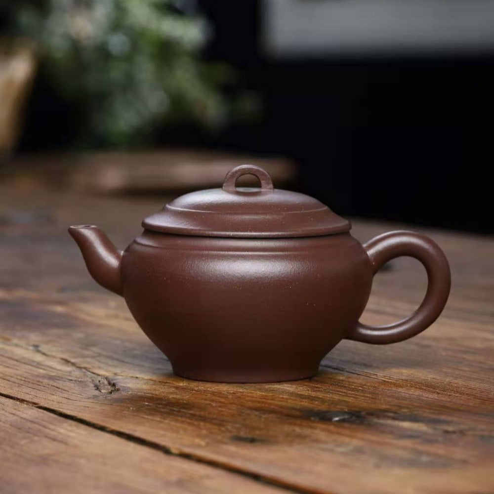 全手工宜兴紫砂茶壶 [碗泉壶] (紫泥 - 300ml)