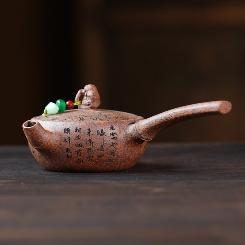 Yixing Zisha Teapot [Bamboo Tang Yu] (Duan Ni Firewood Fired - 120ml)
