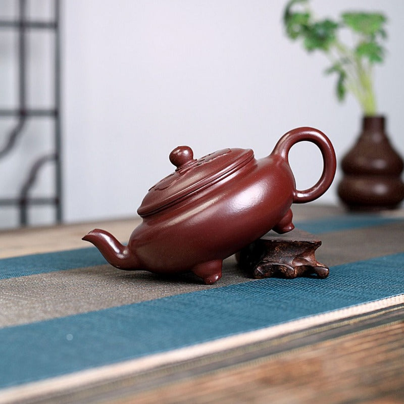 Yixing Zisha Teapot [Ruyi Tripod 三足如意] (Zi Ni - 280ml)