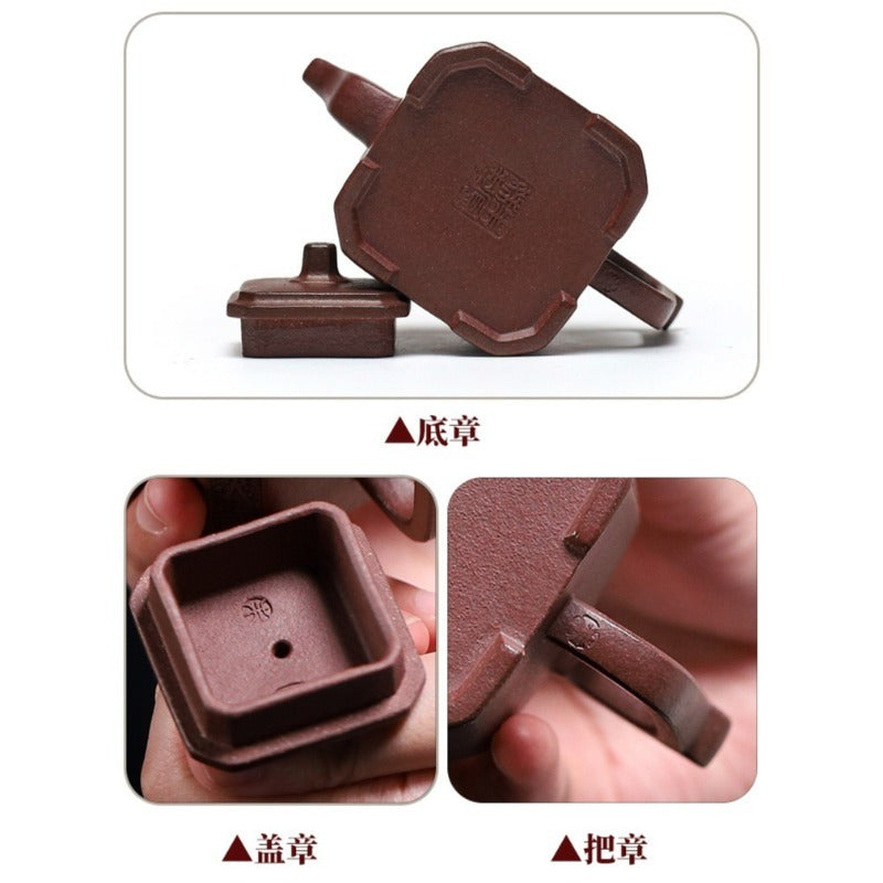 Tetera Yixing Zisha completamente hecha a mano [Zui Huanghun] (Di Cao Qing - 150 ml)