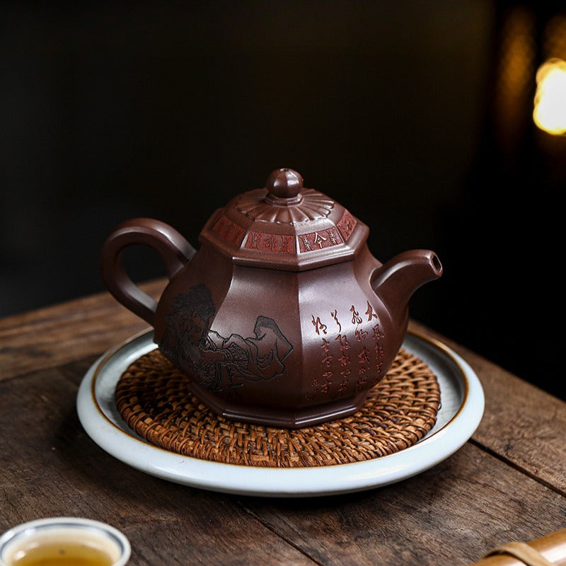 Yixing Zisha Teapot [Chu Han Zhen Ba] (Zi Jiao Ni - 540ml) - YIQIN TEA HOUSE | yiqinteahouse.com | >300ml, full handmade zisha teapot, teapot, teaware