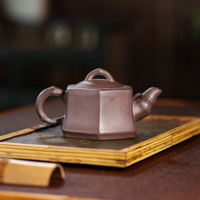 Yixing Zisha Teapot [Liufang Bamboo] (Zi Ni - 170ml)