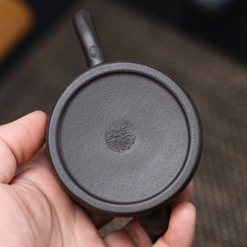 全手工宜兴紫砂茶壶 [鸿运当头] (黑泥 - 140ml)