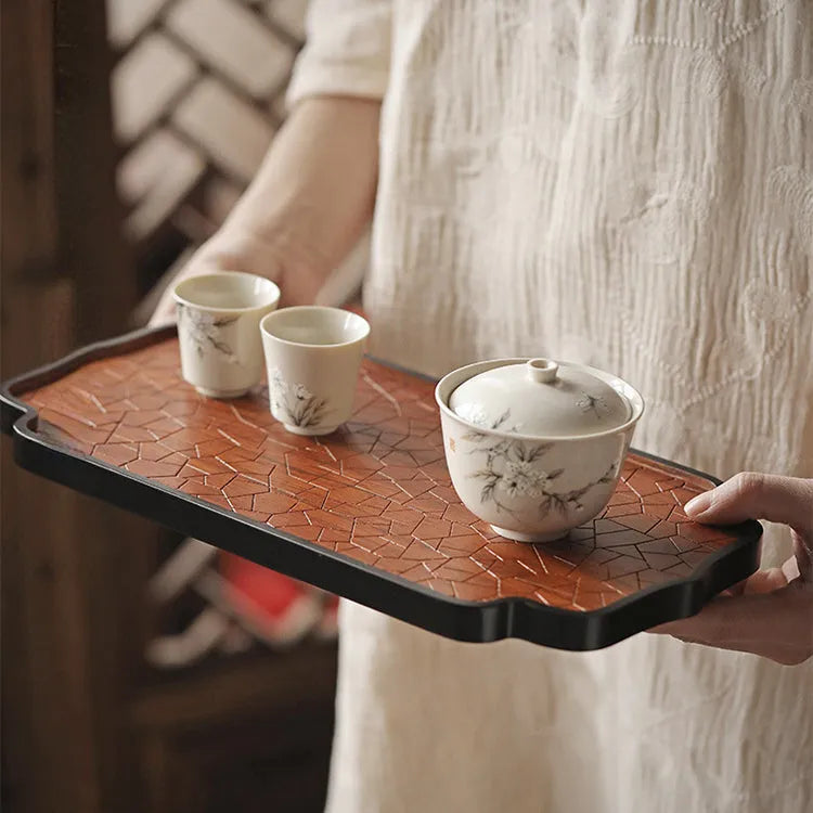 Bamboo [Carved Window] Tea Tray - YIQIN TEA HOUSE | yiqinteahouse.com | new arrival, tea tray, teaware