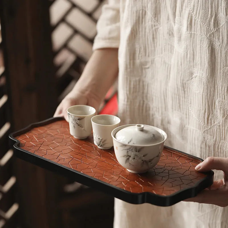 Bamboo [Carved Window] Tea Tray - YIQIN TEA HOUSE | yiqinteahouse.com | new arrival, tea tray, teaware