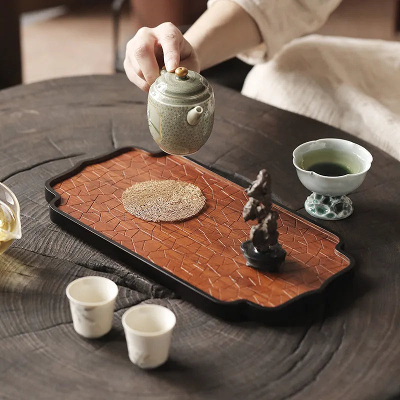 Bamboo [Carved Window] Tea Tray - YIQIN TEA HOUSE | yiqinteahouse.com | new arrival, tea tray, teaware