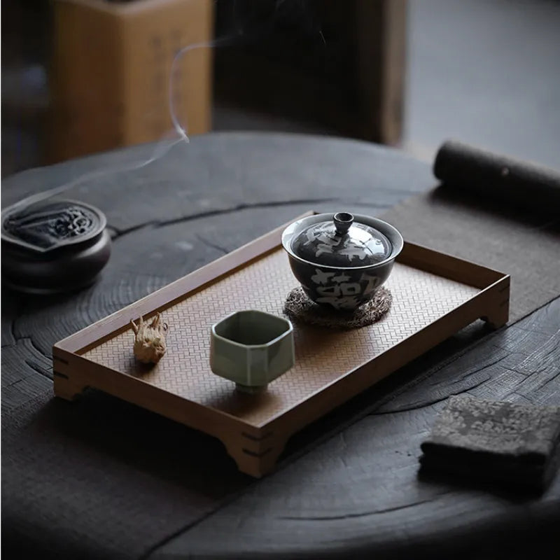 Bamboo Weaving Tea Tray - YIQIN TEA HOUSE | yiqinteahouse.com | new arrival, tea tray, teaware