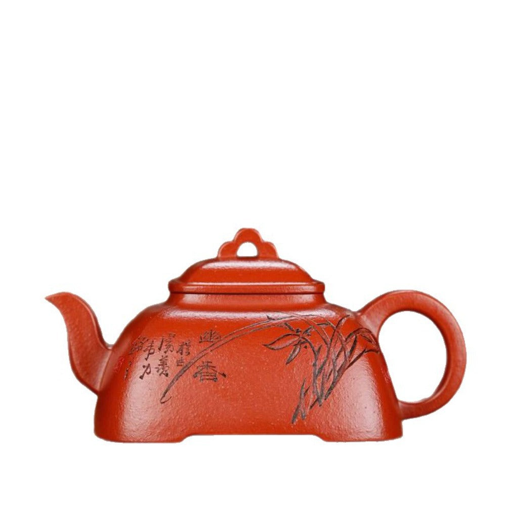 Full Handmade Yixing Zisha Teapot [Gu Leng Pot] (Zhu Ni - 140ml)