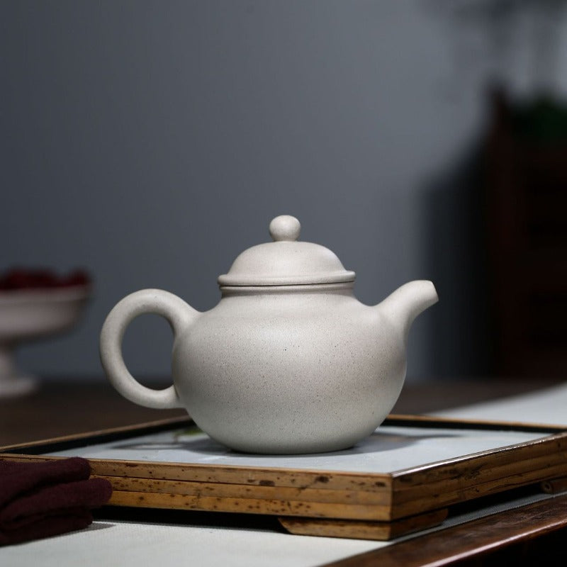Yixing Zisha Teapot [Duo Qiu 掇球] (Bai Duan Ni - 320ml)