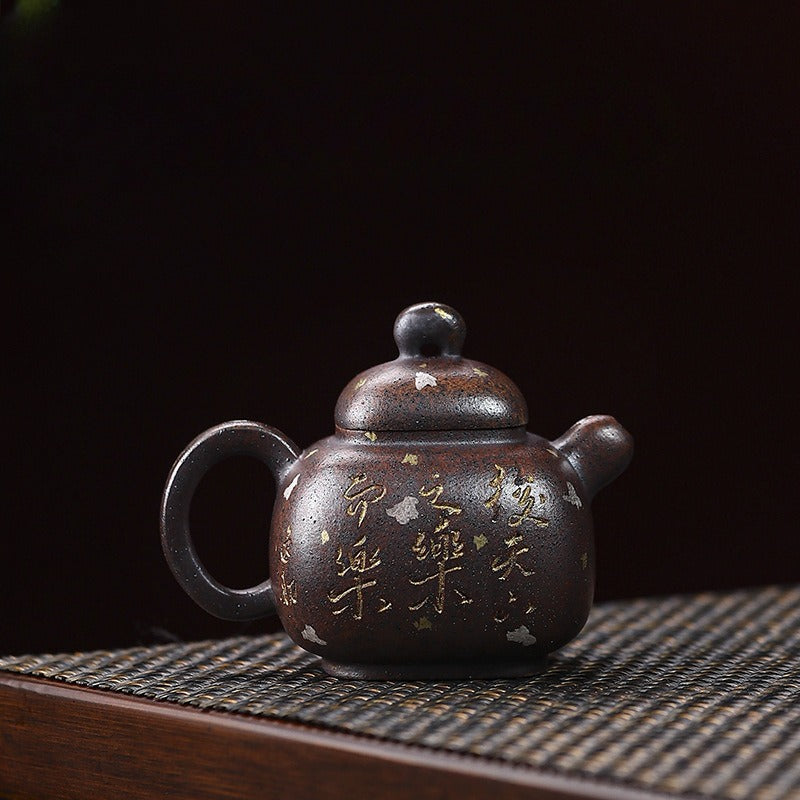 Full Handmade Yixing Zisha Teapot [Pao Zun Pot] (Firewood Fired Duan Ni - 130ml)