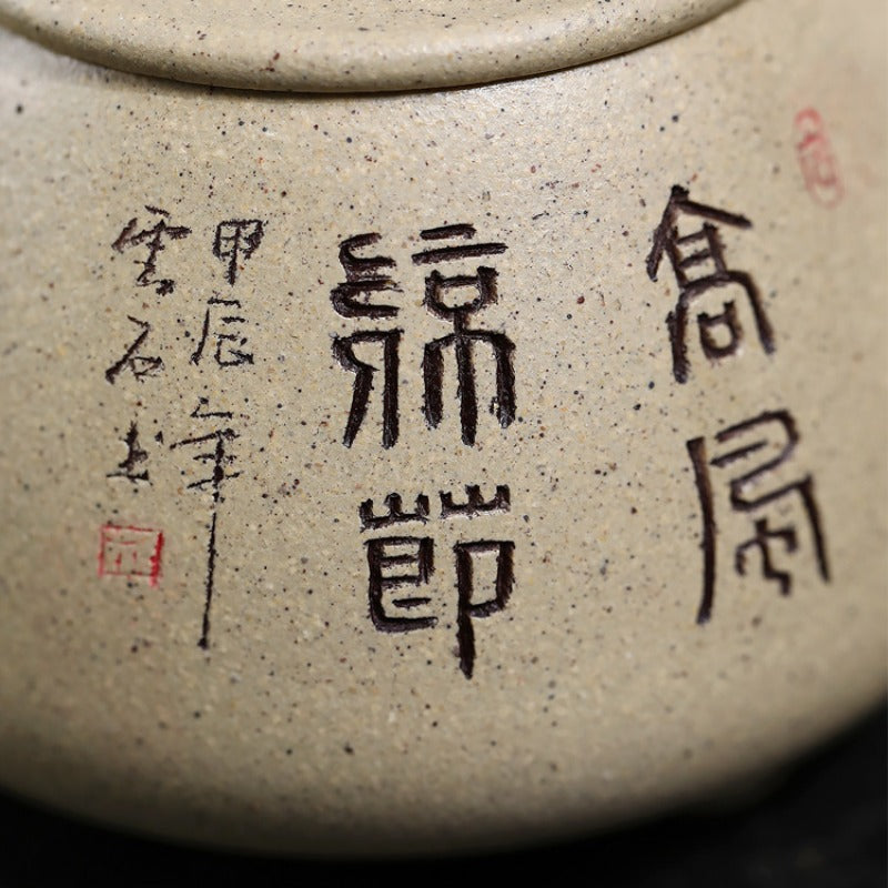 Full Handmade Yixing Zisha Teapot [Gao Shi Piao Pot] (Bensan Lu Ni - 200ml)