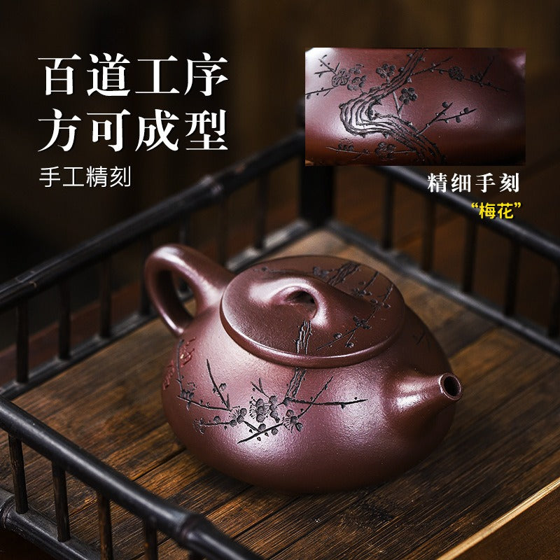 Full Handmade Yixing Zisha Teapot [Nafu Shi Piao] (Shi Hong - 340ml) - YIQIN TEA HOUSE | yiqinteahouse.com | >300ml, full handmade zisha teapot, teapot, teaware