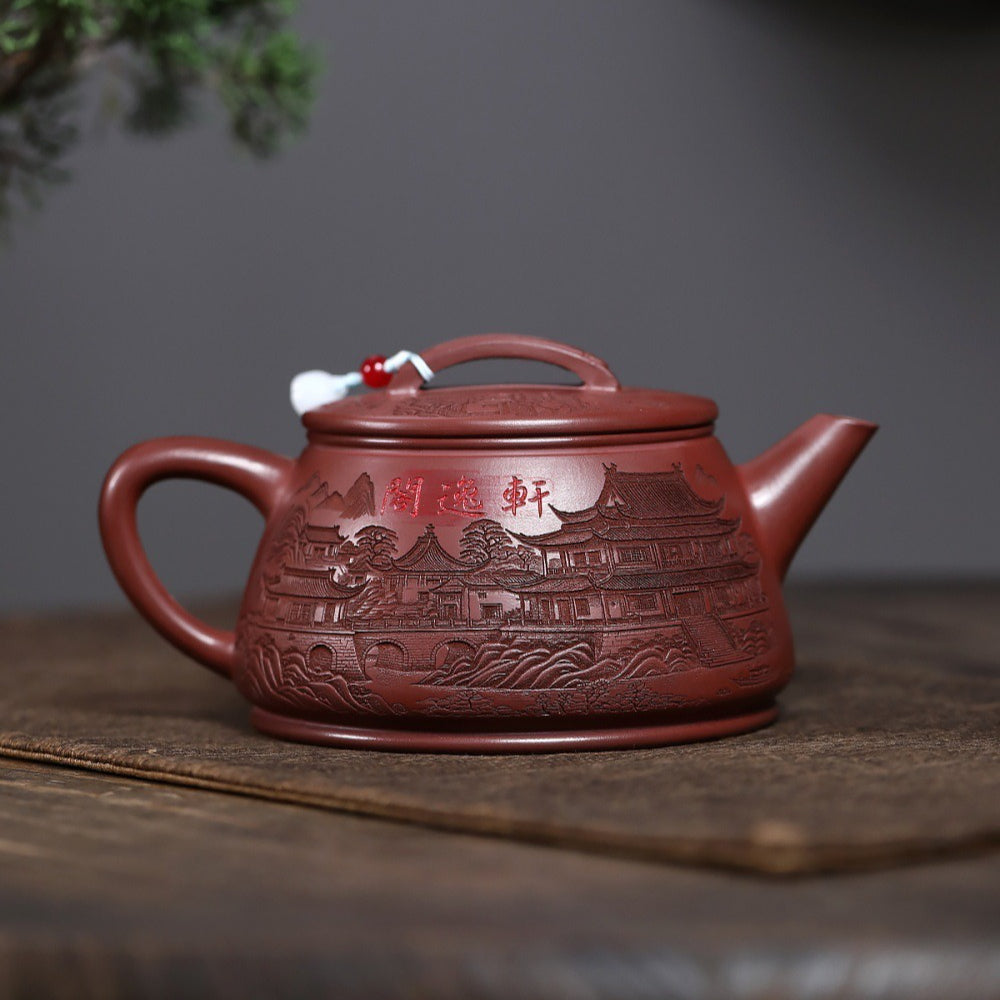 Yixing Zisha Teapot [Guan Jing Hanwa] (Hong Pi Long - 640ml)
