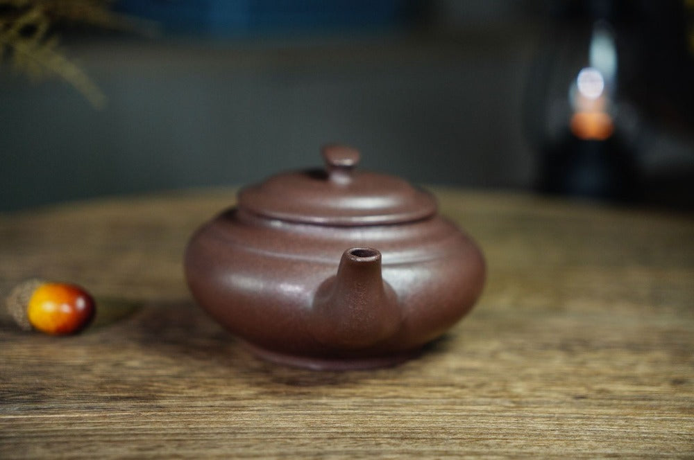 Full Handmade Yixing Zisha Teapot [Shang Xin Qiao Pot] (Zi Ni - 210ml) - YIQIN TEA HOUSE | yiqinteahouse.com | 200-300ml, full handmade zisha teapot, plain smooth, teapot, teaware